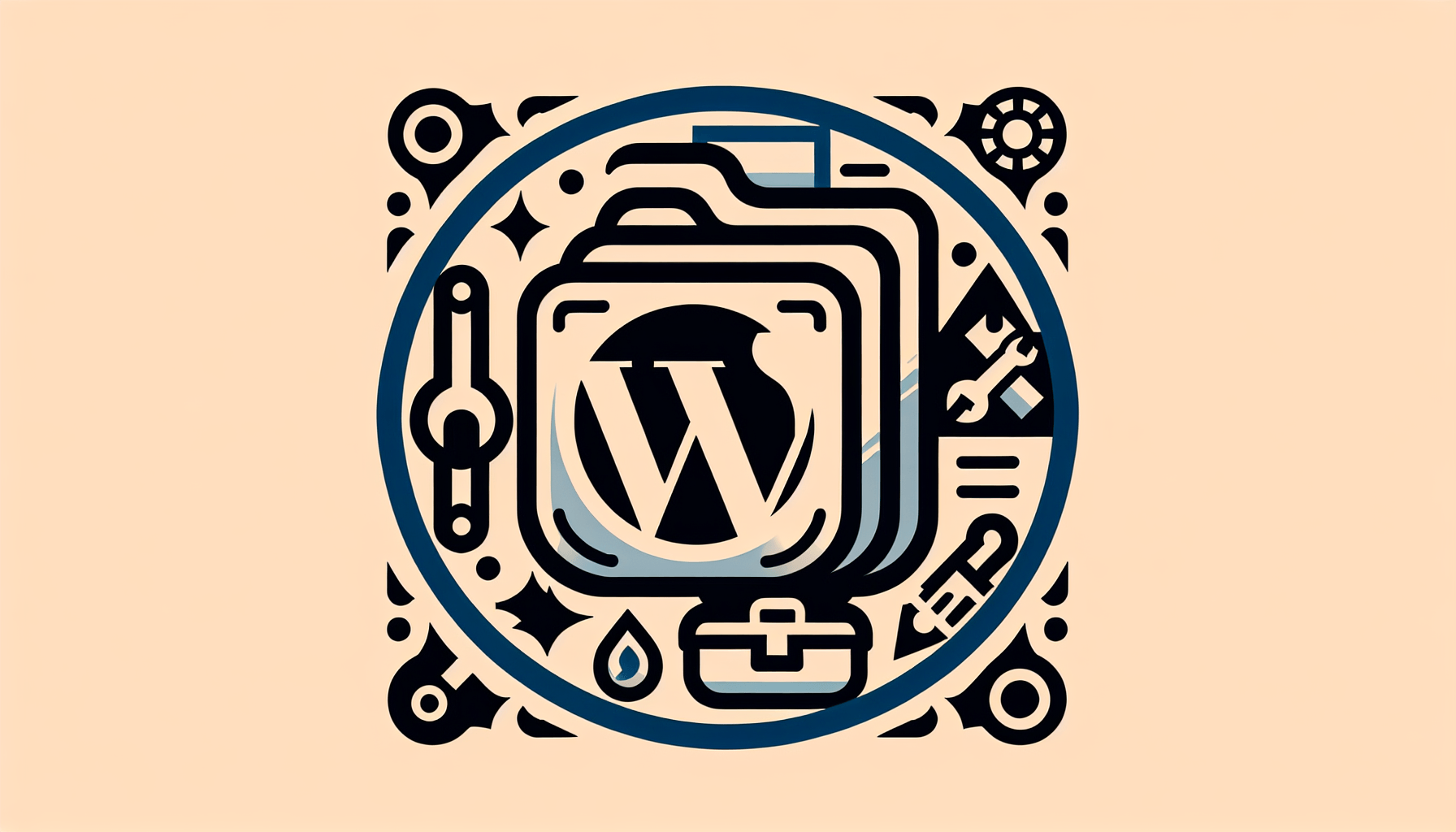 Ikony narzędzi WordPress w okręgu