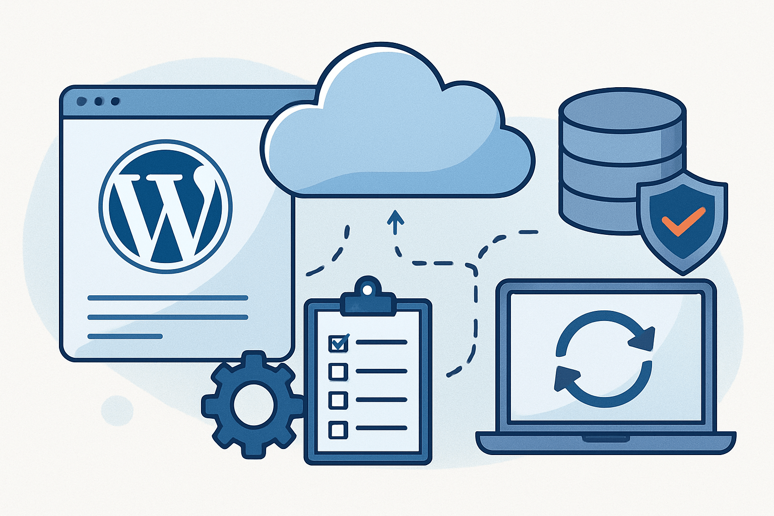 Ikony związane z WordPressem i chmurą