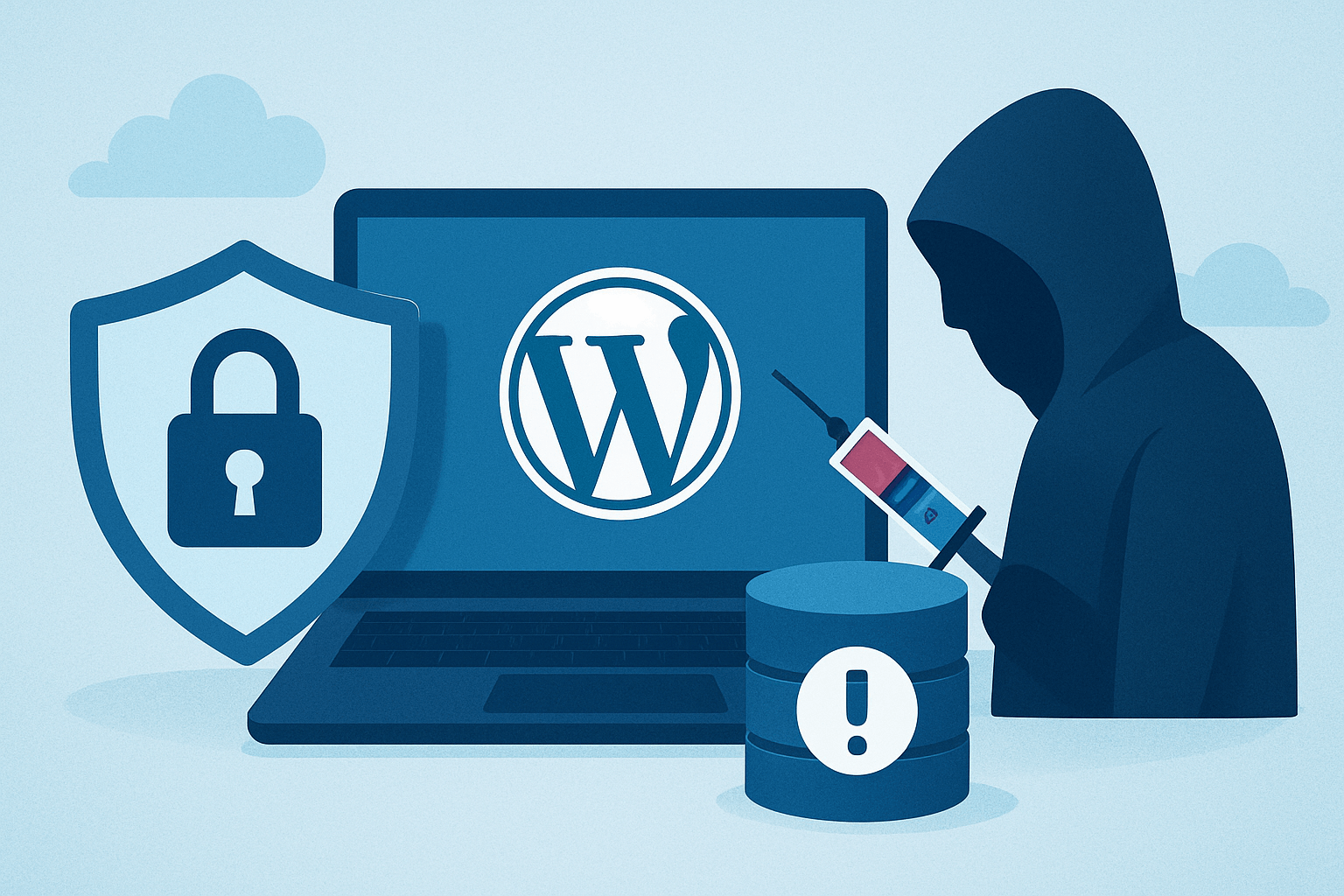 Hacker targeting WordPress website security