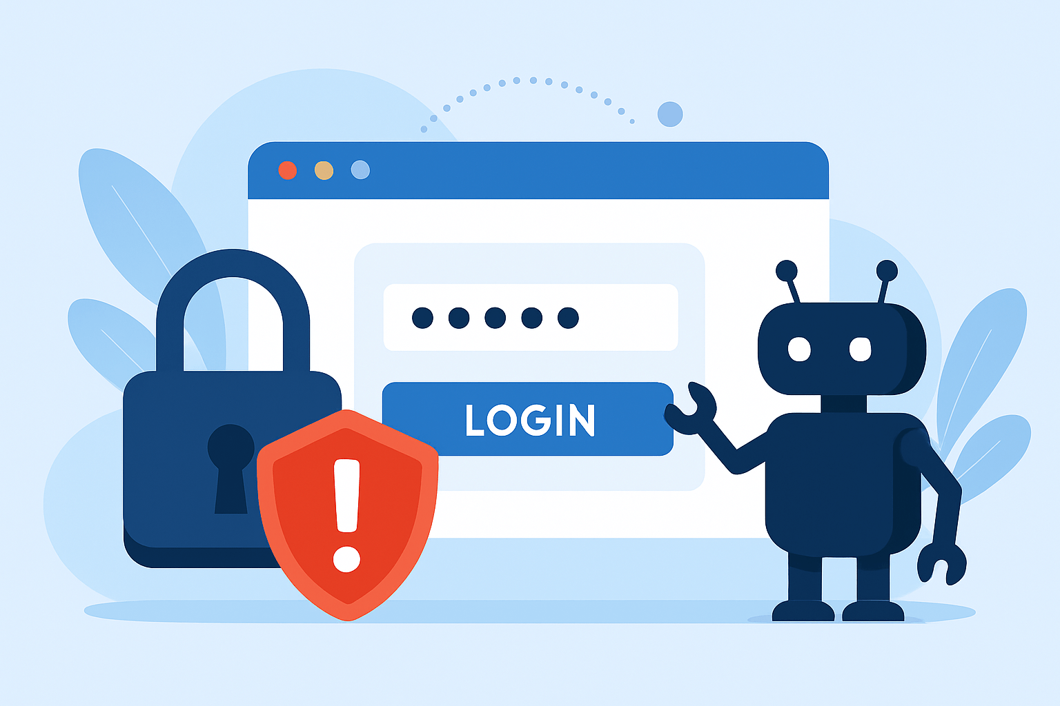 Robot pomocnik przy logowaniu