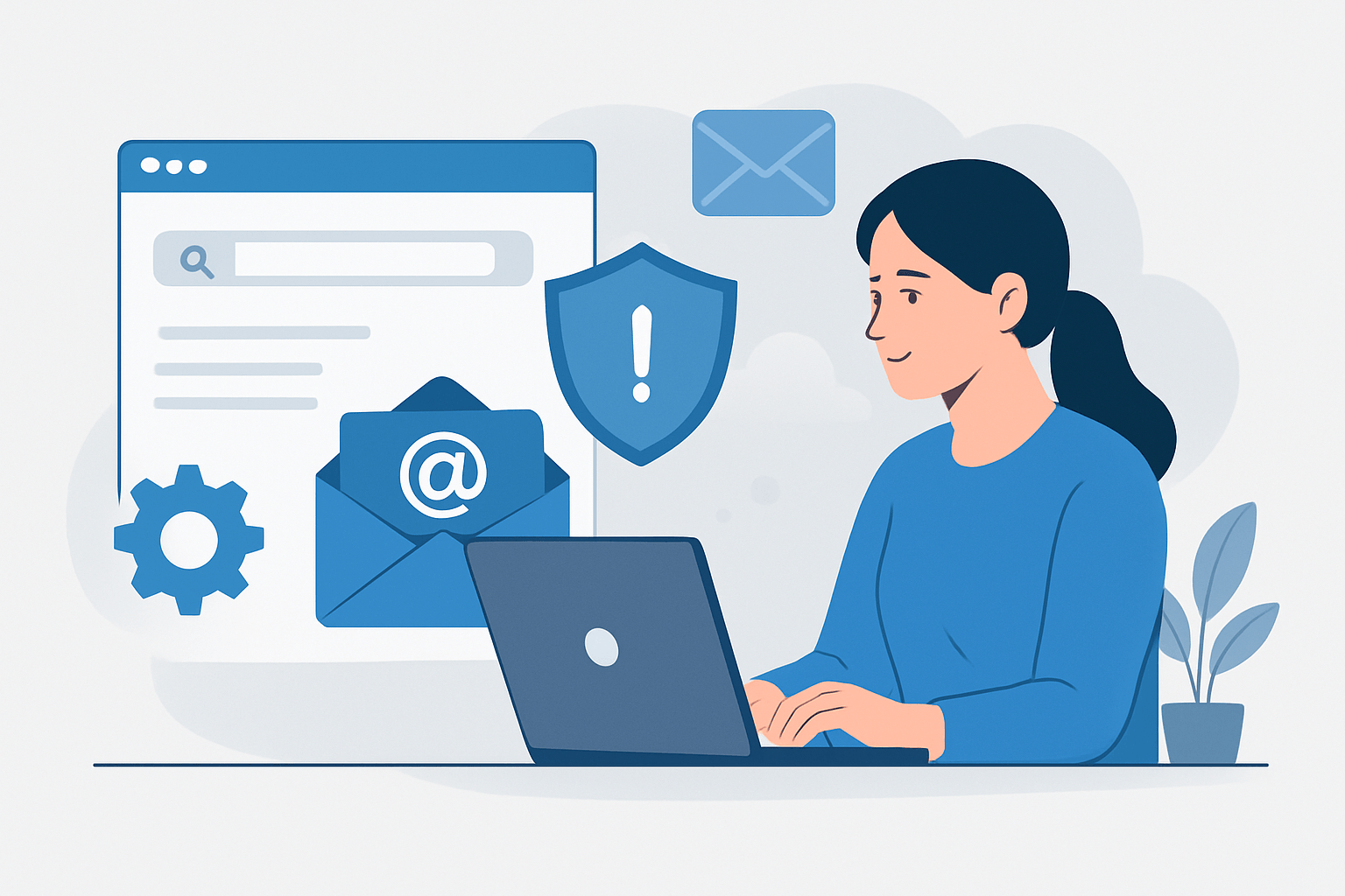 Kobieta pracująca przy komputerze