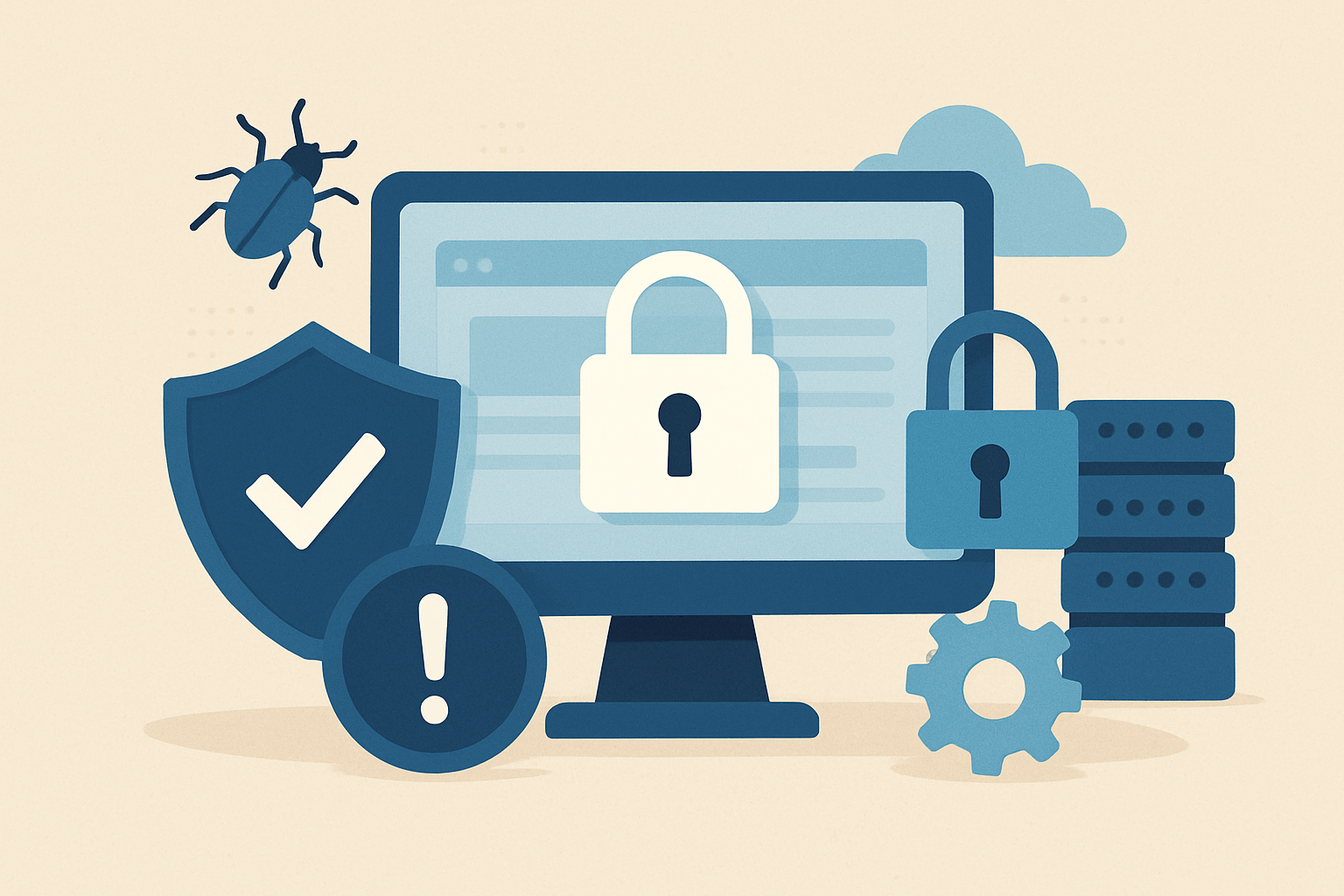 Komputer z elementami bezpieczeństwa danych