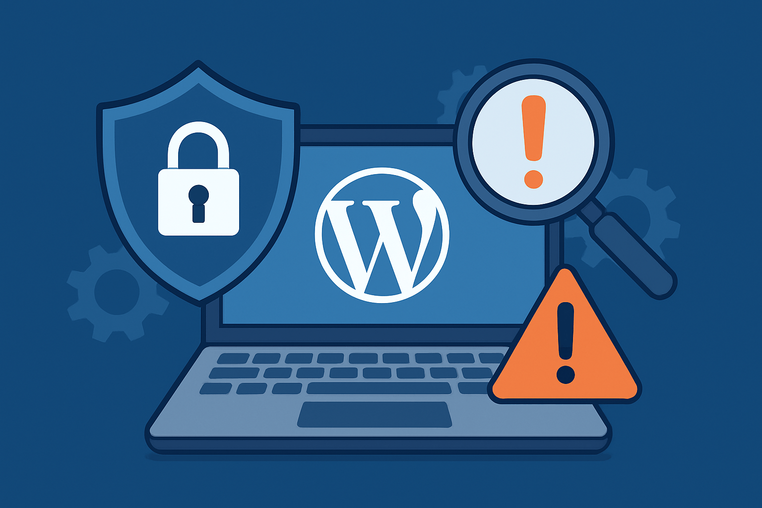 Bezpieczeństwo WordPress na laptopie