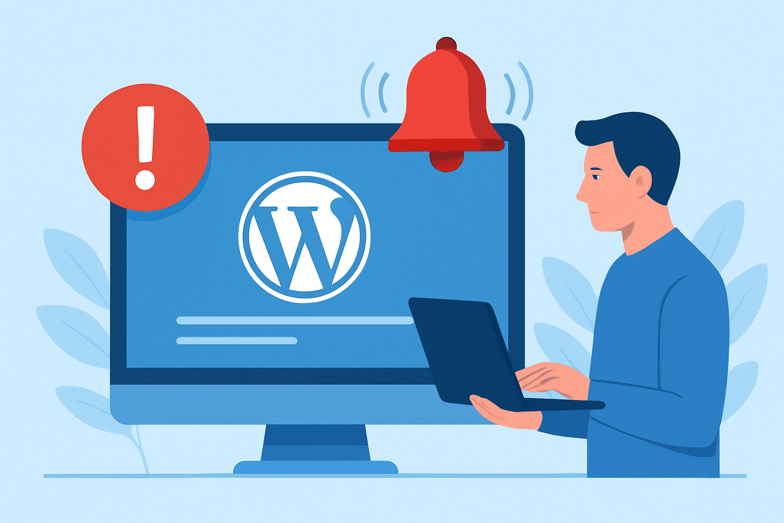 Mężczyzna korzystający z laptopa przy komputerze