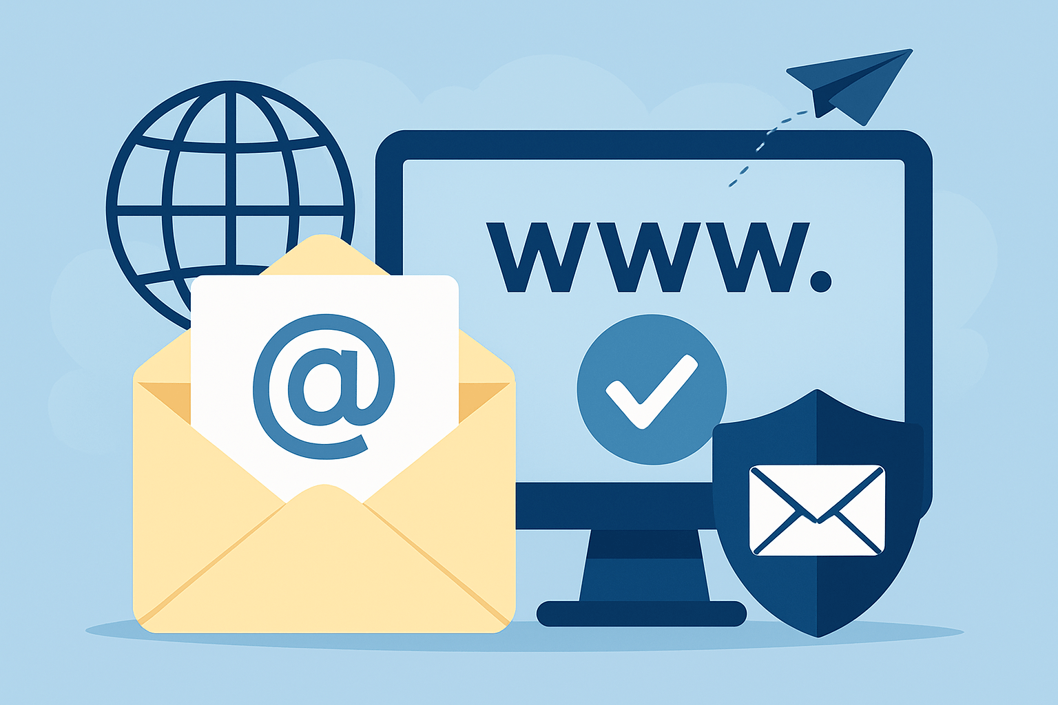 Ikona internetu i komunikacji elektronicznej