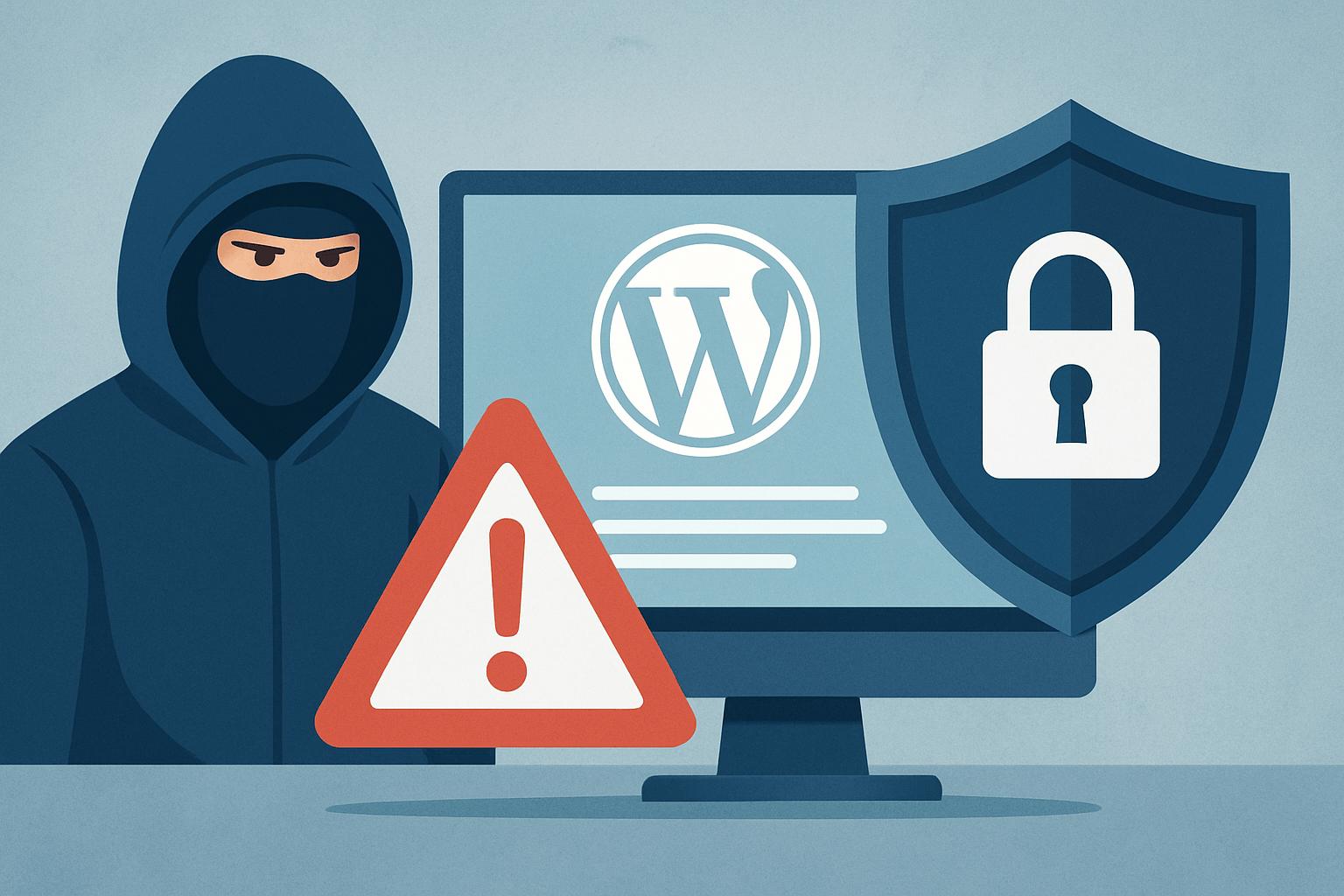 Haker i ostrzeżenie bezpieczeństwa WordPress